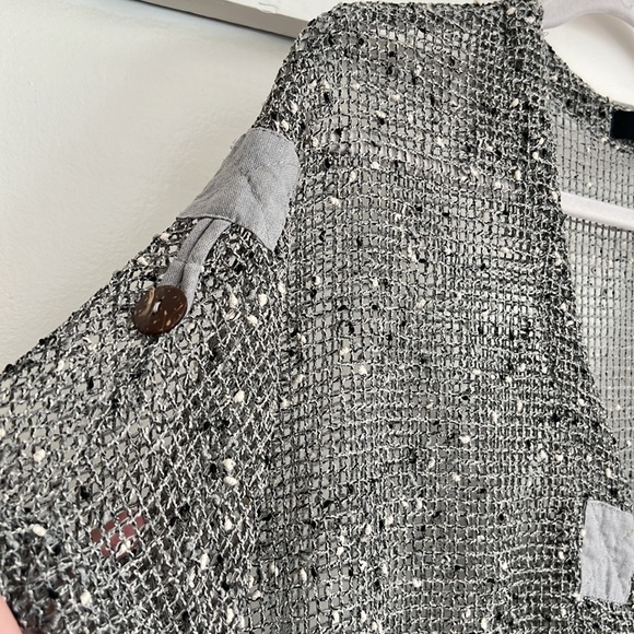 KAKTUS Gray Short Sleeve Cardigan Size S - Picture 4 of 5